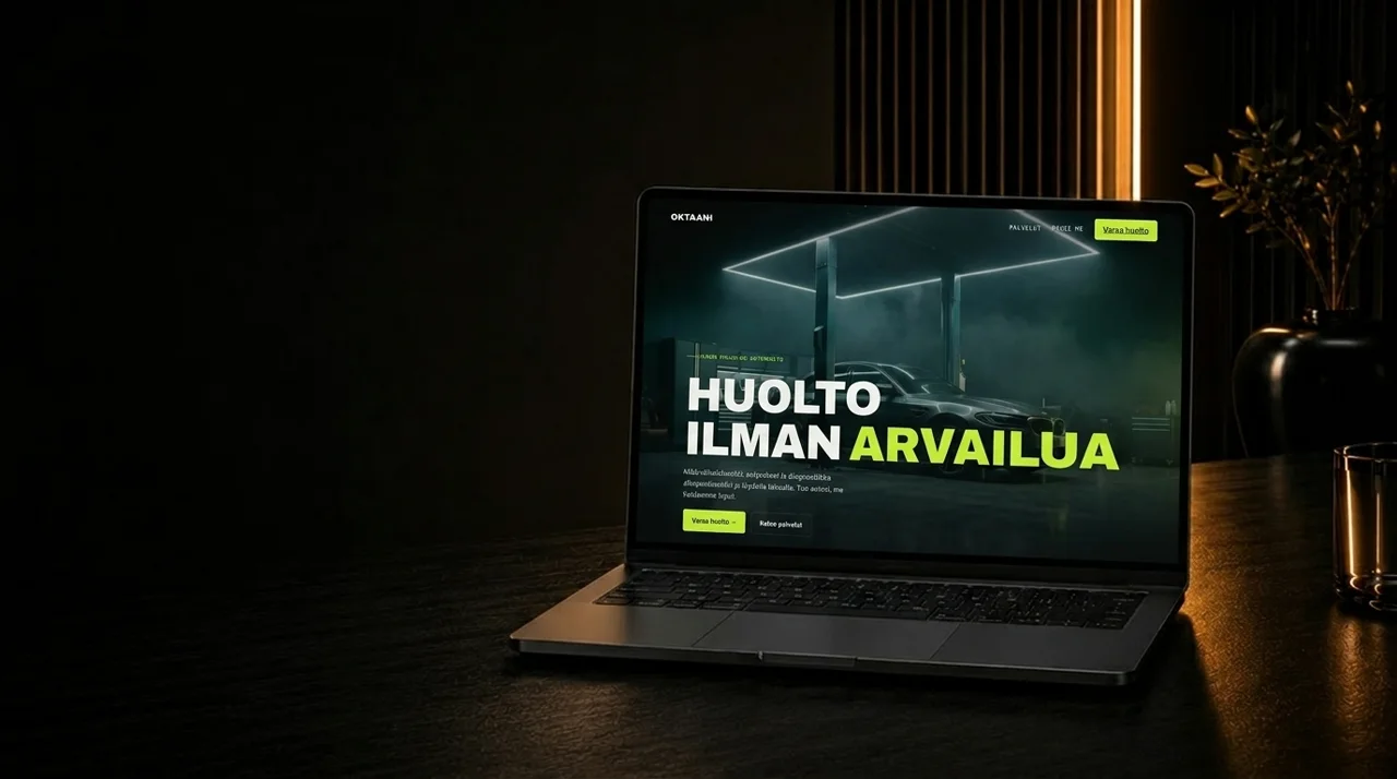 OKTAANI — Autohuolto -esimerkkisivusto