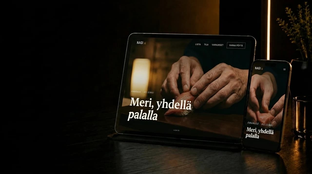 nagi — Ravintola -esimerkkisivusto