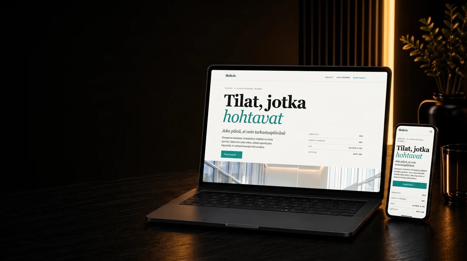 Hohde — Siivousala -esimerkkisivusto