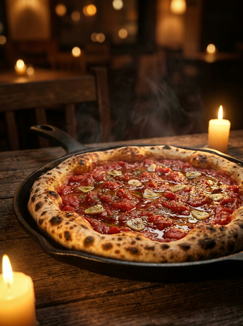 Marinara — Tomaatti, valkosipuli, oregano — ilman juustoa